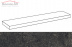 Плитка Italon Рум Стоун Блэк ступень угловая левая (33x60)
